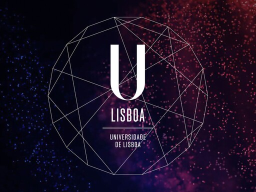 Logotipo Universidade de Lisboa com nuvem de estrelas ao fundo